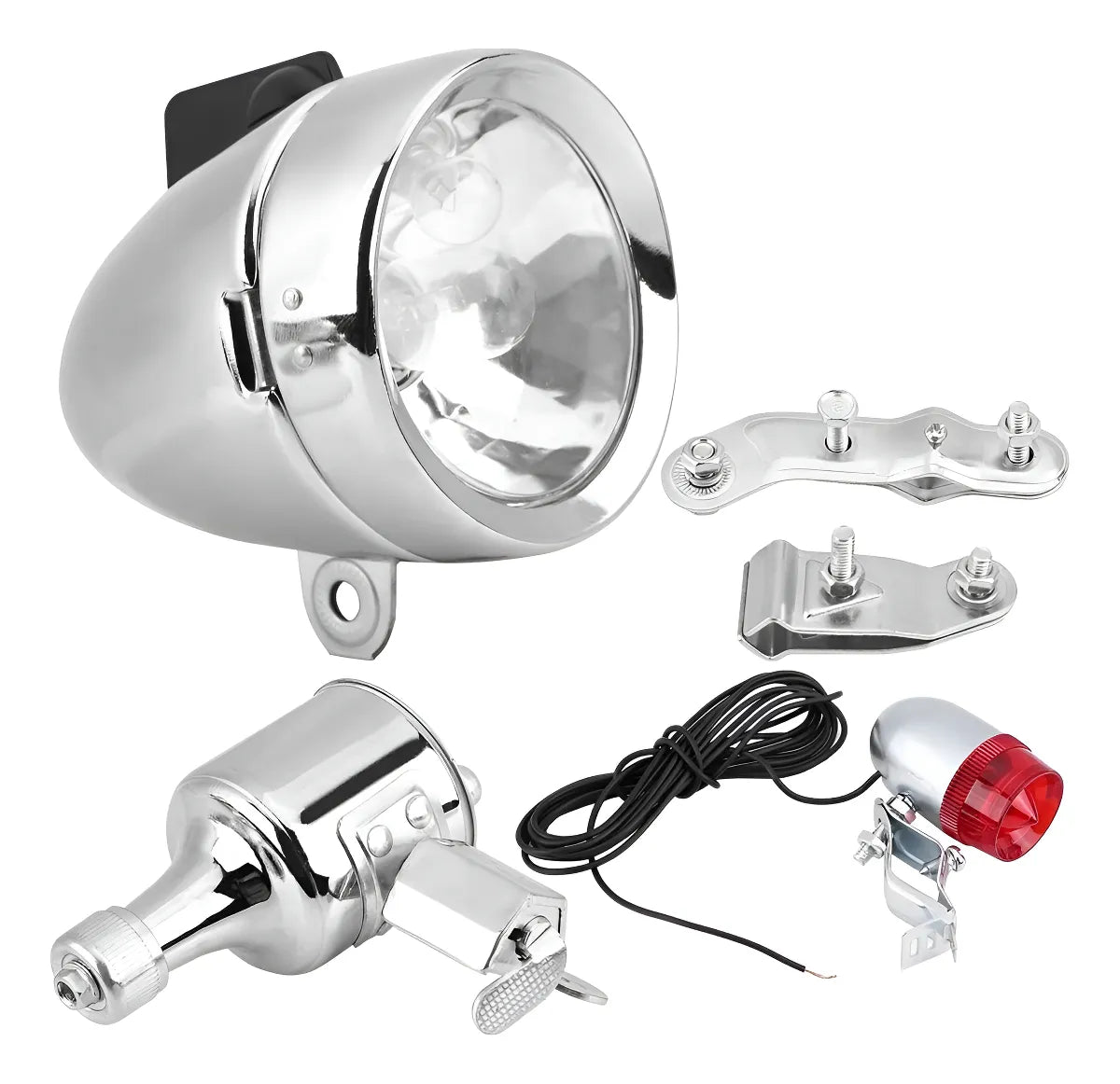 Kit Lámpara y Dinamo para Bicicleta turismo vintage 12 V