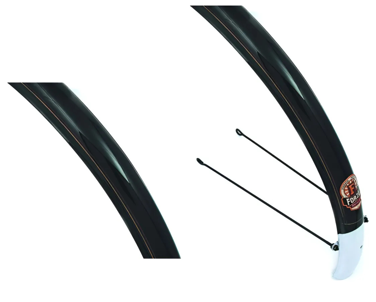 Guardabarros Bicicleta De Turismo Clásica Juego Rin 28 Negro