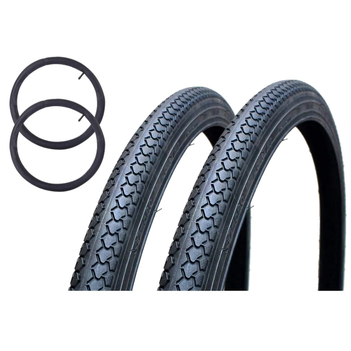 Llantas Silla Ruedas 22 X 1 3/8 Con Neumático - 2 Unidades Negro